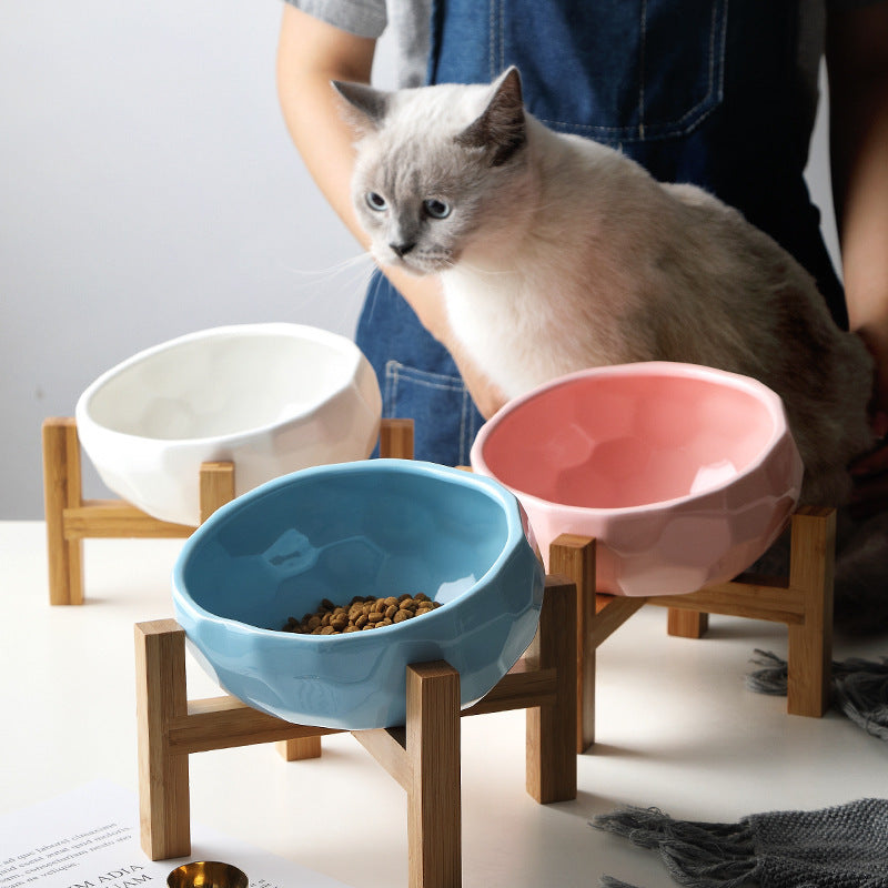 Oblique Mouth Pet Bowl – suitable for Cats and Dogs, Designed to Facilitate Easier Eating and Promote Healthier Habits by Reducing Neck and Spine Strain.