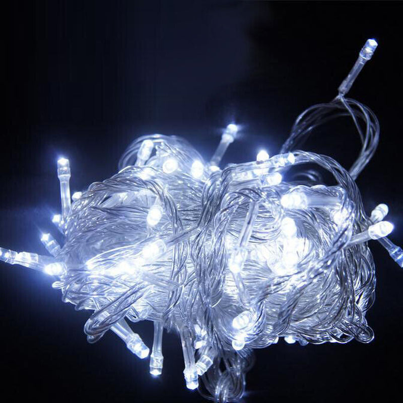 10M-50M LED Fairy String Light Waterproof Christmas Tree Outdoor Decor Wall Plug