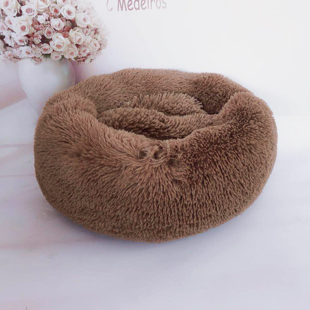 Dog Beds For Small Dogs Round Plush Cat Litter Kennel Pet Nest Mat Puppy Bed