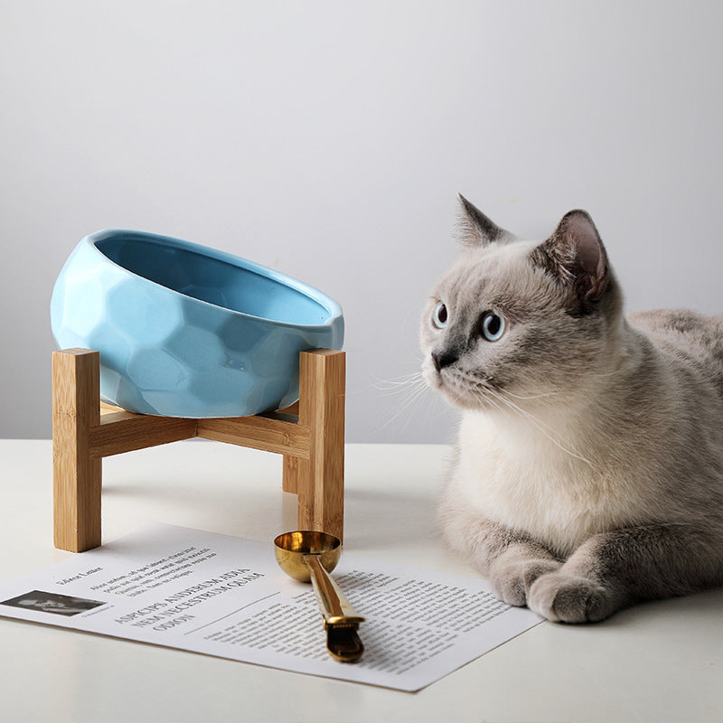 Oblique Mouth Pet Bowl – suitable for Cats and Dogs, Designed to Facilitate Easier Eating and Promote Healthier Habits by Reducing Neck and Spine Strain.