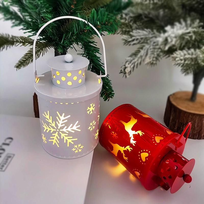 Christmas Candle Lights LED Small Lanterns Wind Lights Electronic Candles Nordic Style Creative Holiday Decorations