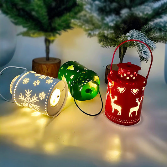 Christmas Candle Lights LED Small Lanterns Wind Lights Electronic Candles Nordic Style Creative Holiday Decorations