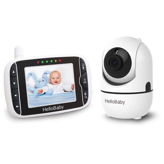 Baby Video Monitor with Remote Pan-Tilt-Zoom Camera, 3.2 Inch Video Baby Monitor HB65 with Camera and Audio, Night Vision, 2-Way Talk,Temperature Sensor, 960Ft Range