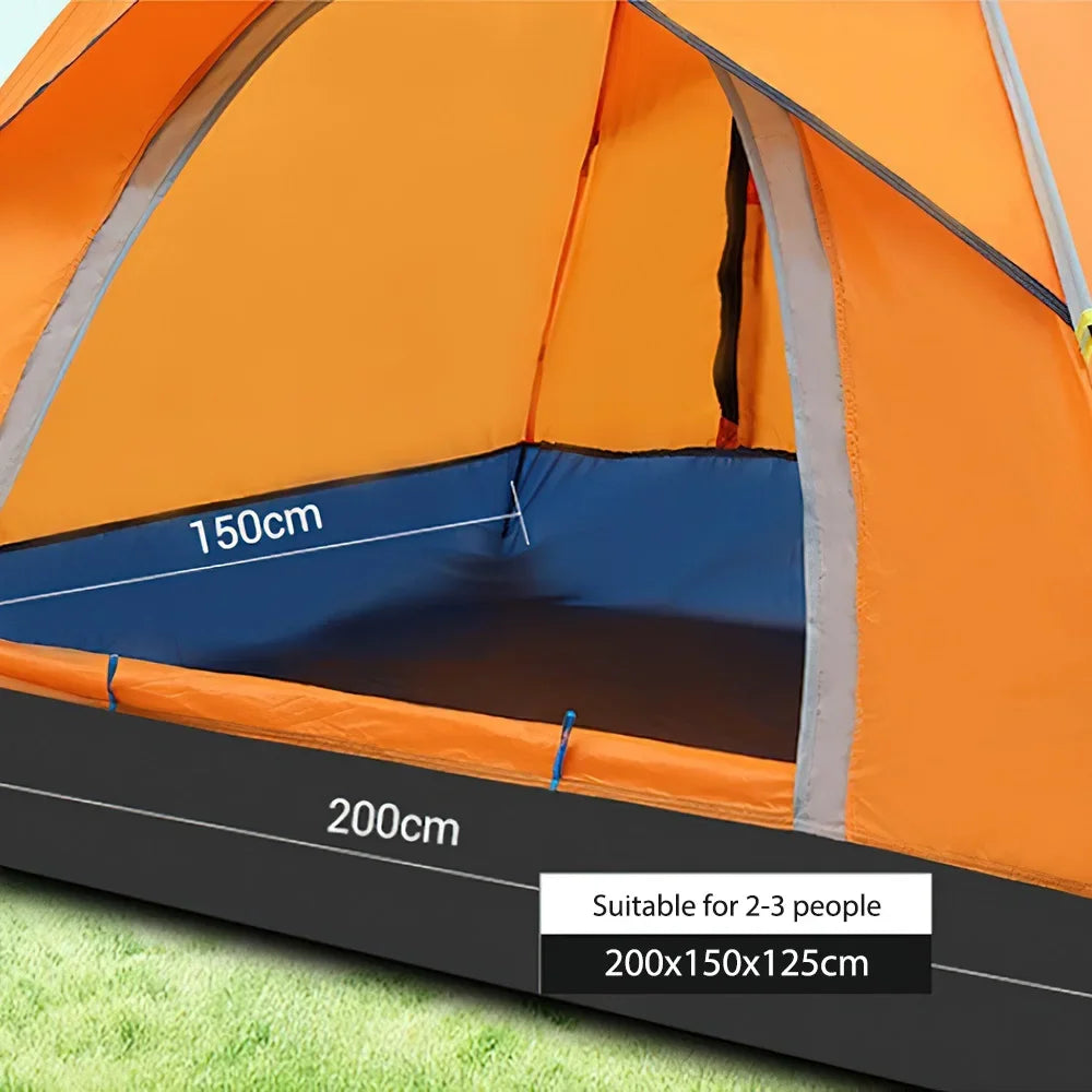 Outdoor Camping Fully Automatic Portable Folding Camping Tent 2-3 Person Beach Tent Quick Opening Two Person Camping Set