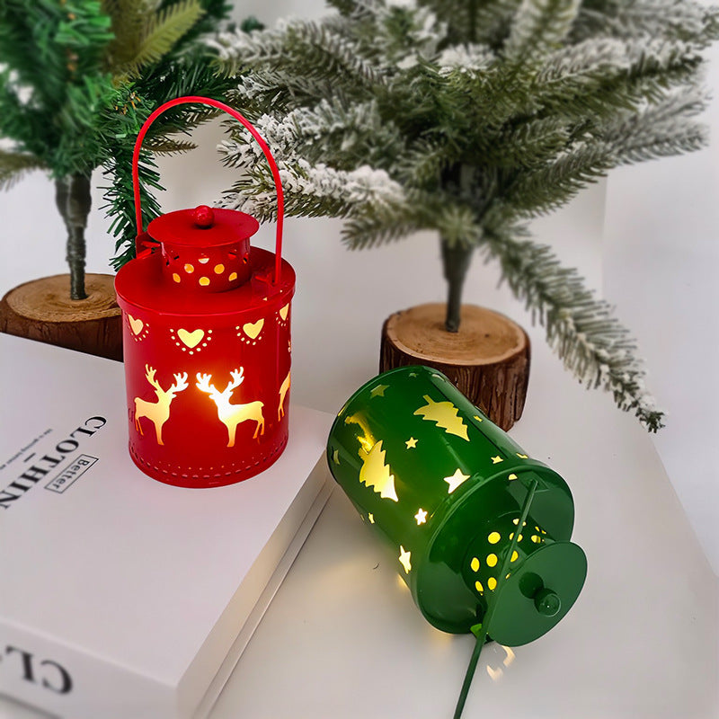 Christmas Candle Lights LED Small Lanterns Wind Lights Electronic Candles Nordic Style Creative Holiday Decorations