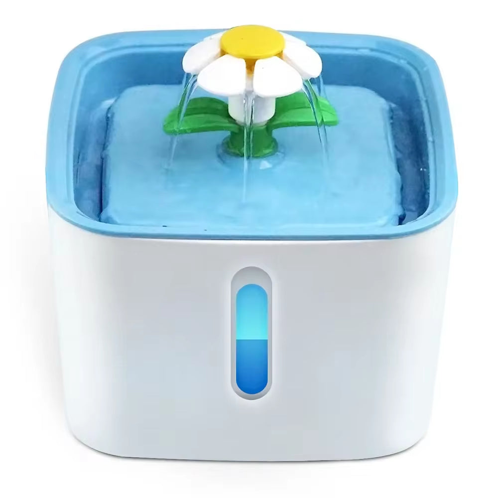 Automatic Cat Dog Pet Water Fountain Pet Bowl Cat Drinking Flower Water Dispenser Petsafe Drink with Filters Pet Water Fountain