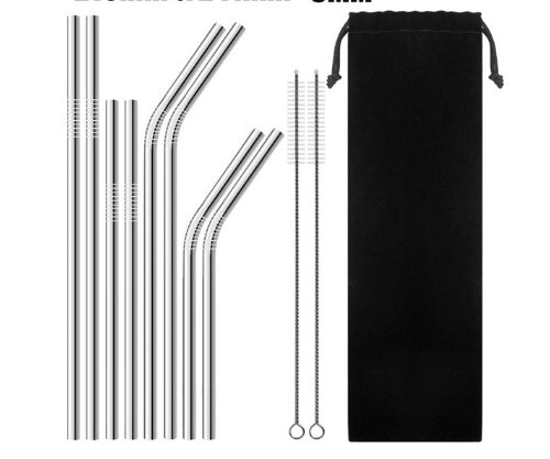 Colourful Reusable Stainless Steel Straws