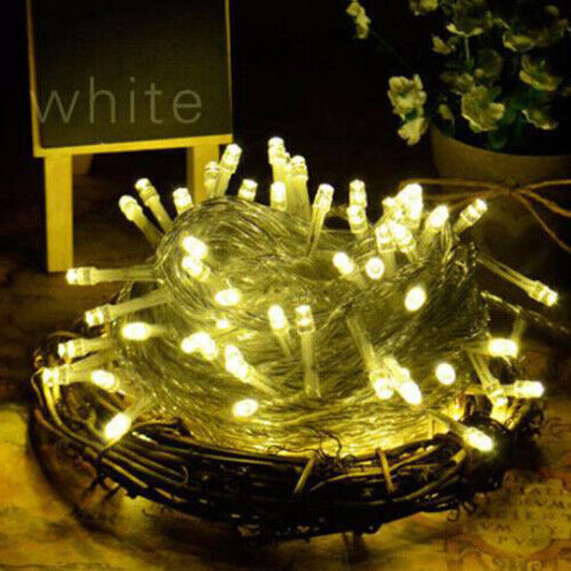 10M-50M LED Fairy String Light Waterproof Christmas Tree Outdoor Decor Wall Plug