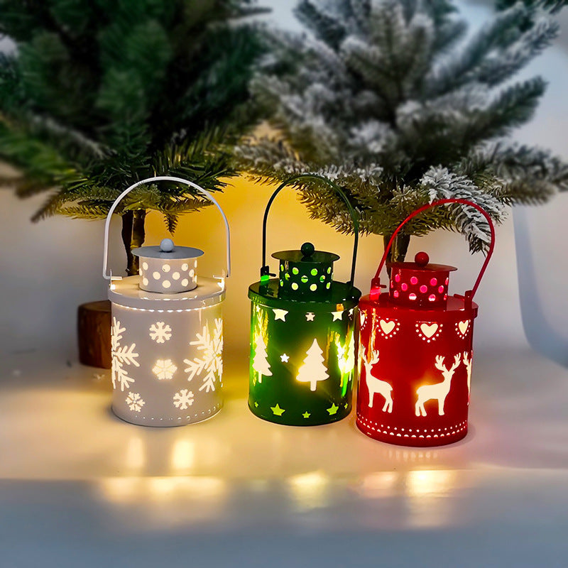 Christmas Candle Lights LED Small Lanterns Wind Lights Electronic Candles Nordic Style Creative Holiday Decorations