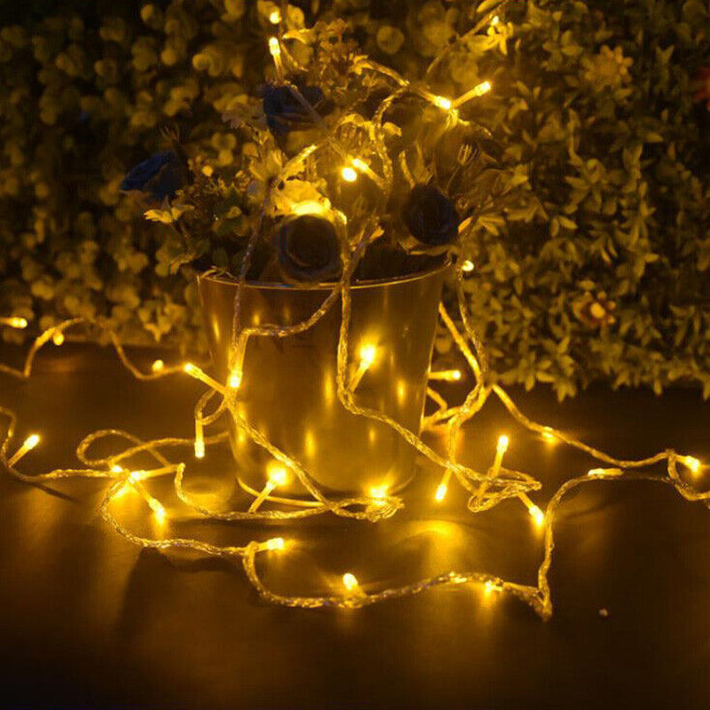 10M-50M LED Fairy String Light Waterproof Christmas Tree Outdoor Decor Wall Plug