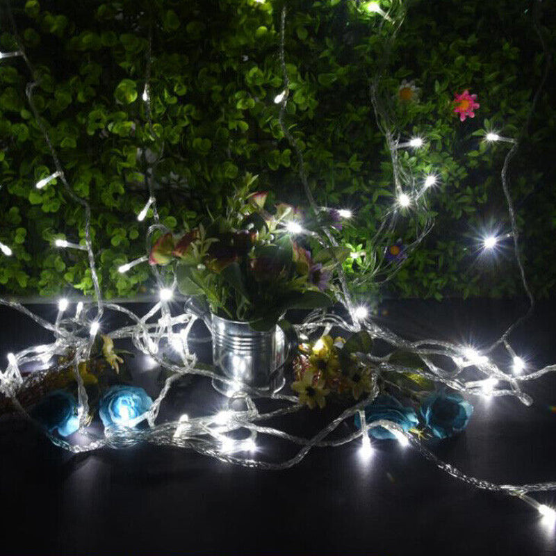 10M-50M LED Fairy String Light Waterproof Christmas Tree Outdoor Decor Wall Plug