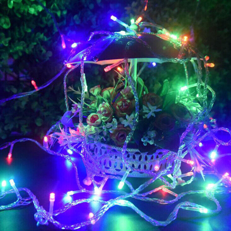 10M-50M LED Fairy String Light Waterproof Christmas Tree Outdoor Decor Wall Plug