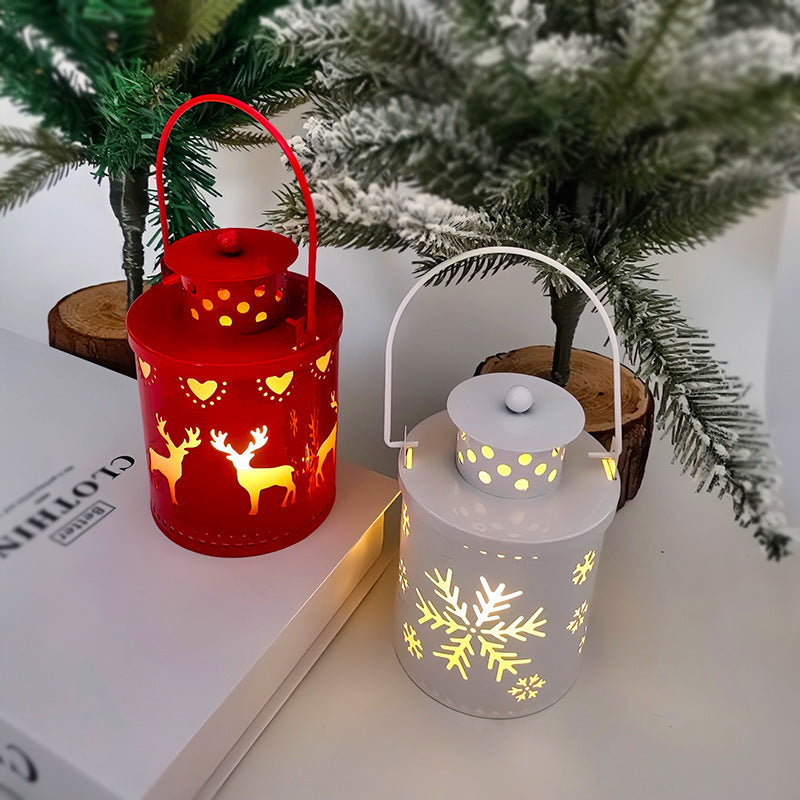 Christmas Candle Lights LED Small Lanterns Wind Lights Electronic Candles Nordic Style Creative Holiday Decorations