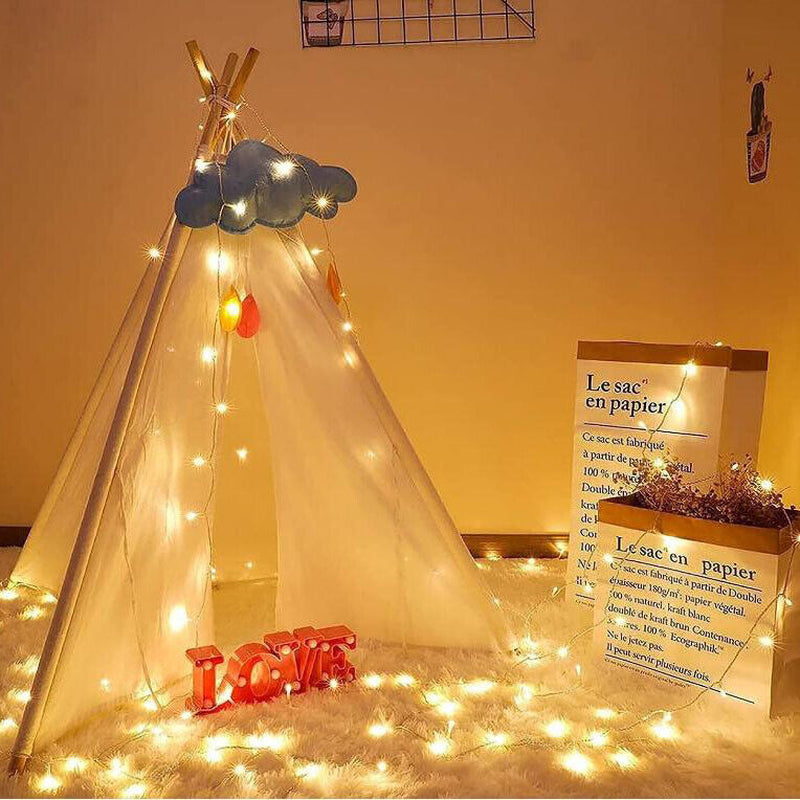 10M-50M LED Fairy String Light Waterproof Christmas Tree Outdoor Decor Wall Plug